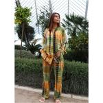 Brune Culottebukser Størrelse XL med Batik mønster til Damer på udsalg 