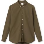 Armygrønne Elegant Forét Økologiske Oxford skjorter i Bomuld Størrelse XL til Herrer 