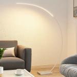 Hvide Moderne LED Gulvlampe i Marmor på udsalg 
