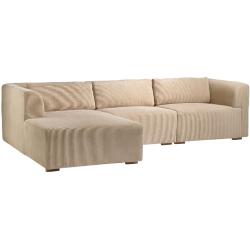 Living & more 3 pers. modulsofa med chaiselong - Karl - Beige