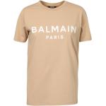 Beige BALMAIN T-shirts med rund hals i Bomuld med rund udskæring med korte ærmer Størrelse XL til Damer 