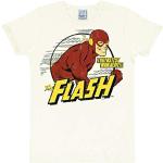 Logoshirt Slim Fit DC Flash The Fastest Man Alive Logo Men's T-Shirt Almost White Large