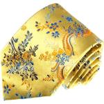 Guldfarvede Lorenzo Cana Slips Størrelse XL med Blomstermønster 