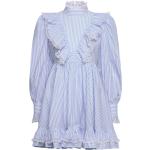 Louisa Stripes Kort Kjole Blue Custommade