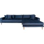 Blå house nordic Chaiselong sofaer i Fløjl til 3 Personer med Ben 