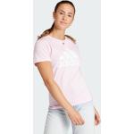 Hvide Sporty adidas Essentials T-shirts med rund hals i Jersey med rund udskæring med korte ærmer Størrelse XL til Damer 
