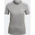Hvide adidas Essentials T-shirts med rund hals i Jersey med rund udskæring med korte ærmer Størrelse XL til Damer 