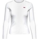 Hvide LEVI'S Langærmede t-shirts Med lange ærmer Størrelse XL til Damer 