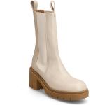 Lulu Shoes Boots Ankle Boots Ankle Boots With Heel Beige Flattered