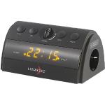 Lunartec LED Alarm Clock: Sunrise Light Alarm Clock with Connection for Bedside Lamp (Bedside Lamp with Alarm Function, Clock Alarm Clock, Desk Lamp), black, Modern
