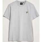 Grå Lyle & Scott Økologiske Bæredygtige T-shirts med rund hals i Bomuld med korte ærmer Størrelse XL med Marl til Herrer 