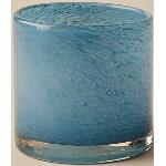 Blå 15 cm Lysestager i Glas 15 cm Ø