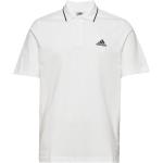 Hvide Sporty adidas Sportswear Kortærmede polo shirts med korte ærmer Størrelse XL 