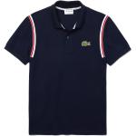 Blå Sporty Lacoste Økologiske Bæredygtige Polo shirts i Bomuld Størrelse XL med Striber til Herrer på udsalg 