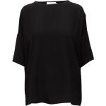 Sorte Samsøe & Samsøe Kortærmede t-shirts i Viskose med korte ærmer Størrelse XL 