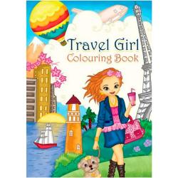 Malebog A4, 16 sider - Travel girl