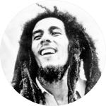 Malerifabrikken - Billede Bob Marley - Sort - 40X40