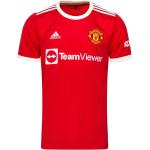 Røde Manchester United FC adidas Fodboldtrøjer i Polyester Størrelse 3 XL til Herrer på udsalg 
