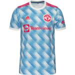 Blå Manchester United FC adidas Fodboldtrøjer i Polyester Størrelse XL til Herrer på udsalg 