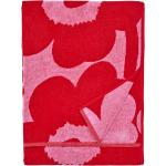 Røde Marimekko Pieni Unikko Badehåndklæder med Blomster i Bomuld 70x150 