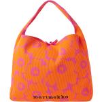 Orange Marimekko Pieni Unikko Bæredygtige Håndtasker med Blomstermønster til Damer 
