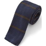 Marineblå Strikkede slips i Polyester Størrelse XL 