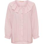 Pinke Dameskjorter med Flæser Størrelse XL på udsalg 