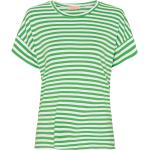 Æblegrønne T-shirts i Viskose Størrelse XL med Striber til Damer på udsalg 