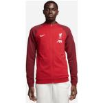 Maskinstrikket Liverpool FC Academy Pro Nike fodboldjakke med lynlås til mænd rød