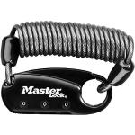 Master lock Luggage Lock 3 Digit Set Your Own Combination Snap Hook Lock with 60 cm Coiled Cable Black 1551EURDBLK