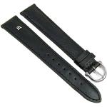 Maurice Lacroix watch strap watchband Büffelcalf leather Band black XL 20901S, Band Width: 15mm