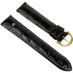 Maurice Lacroix watch strap watchband calf Leather Louisiana Krokooptik black 20mm 18371G