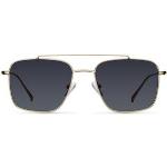 Sorte Klassiske Firkantede solbriller i Rustfrit stål Størrelse XL til Herrer 