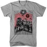 Grå Star Wars Stormtrooper T-shirts med rund hals med korte ærmer Størrelse XL til Herrer 