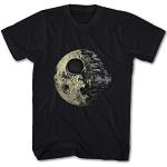 Sorte Star Wars Death Star T-shirts med rund hals med korte ærmer Størrelse XL til Herrer 