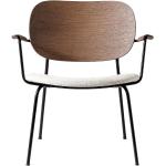 Menu Co Chair Lounge Chair, Black Base/dark Stained Oak/maple 222 Str H: 71 cm, W: 54,5 cm, D: 69 cm - Loungestole Stål