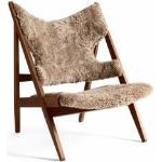 Menu Loungestol Knitting Chair Walnut / Sheepskin Sahara