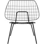 Menu WM String Lounge Chair, Black Str H:71,5cm,W:66cm,D:53cm,SH:36cm - Loungestole Stål