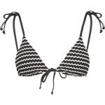 Mesh Effect Slide Tri Swimwear Bikinis Bikini Tops Triangle Bikinitops Black Seafolly