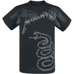 Metallica Black Album Faded Männer T-Shirt schwarz S 100% Baumwolle Band-Merch, Bands