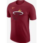 Røde Miami Heat Nike Essentials T-shirts Størrelse XL til Herrer 