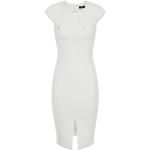 Hvide Midi Elisabetta Franchi Aftenkjoler i Polyester med korte ærmer Størrelse XL til Damer på udsalg 
