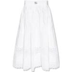 Hvide Midi Dolce & Gabbana Blondenederdele i Bomuld Størrelse XL med Striber til Damer 
