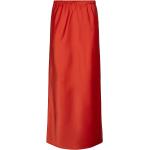 Røde Midi Pieces Nederdele i Satin Størrelse XL til Damer på udsalg 