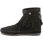 Minnetonka Women's Hitopbackzipboot Moccasin Boots, black