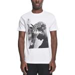 Mister Tee Men's T-Shirt 2Pac F ck The World T-Shirt with Portrait Print of Rappers, white, xxl