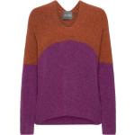 Mmthora V-Neck Block Knit Tops Knitwear Jumpers Purple MOS MOSH