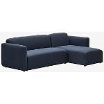Blå Kave Home Chaiselong sofaer til 3 Personer 