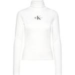 Hvide Calvin Klein Jeans Striktrøjer med rullekrave Størrelse XL 