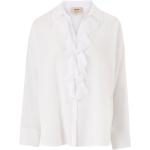 Hvide Mos Mosh Langærmede skjorter i Bomuld med V-udskæring Med lange ærmer Størrelse XL til Damer 